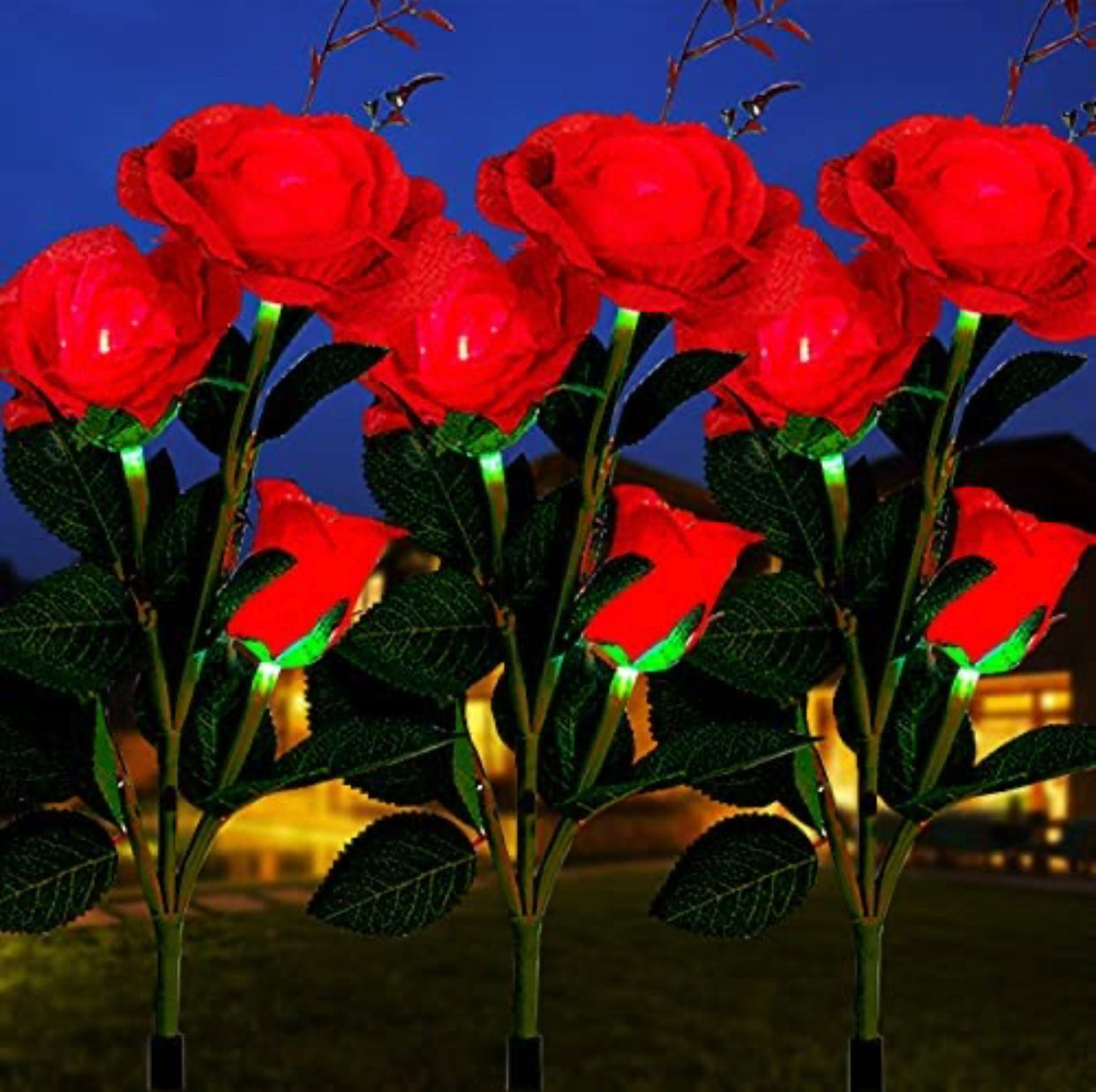 LuminaBloom - Solcelle-rosetter med LED (pakke med 2)