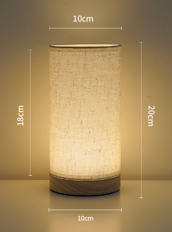 Elegant Natlampe i Linnedesign med Varmt Lys til Soveværelset – Hyggelig Indendørs Belysning-2
