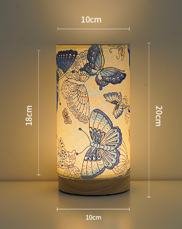 Variant image for Elegant Natlampe i Linnedesign med Varmt Lys til Soveværelset – Hyggelig Indendørs Belysning-6