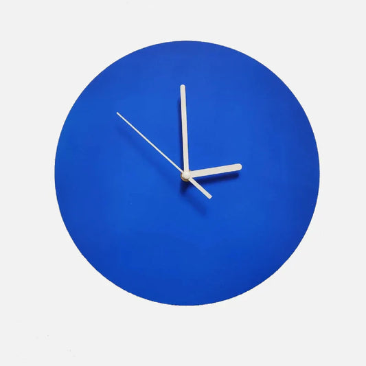 CobaltTick | Klassisk blåt geometrisk vægur - Moderne dekorativt design, minimalistisk vægdekoration