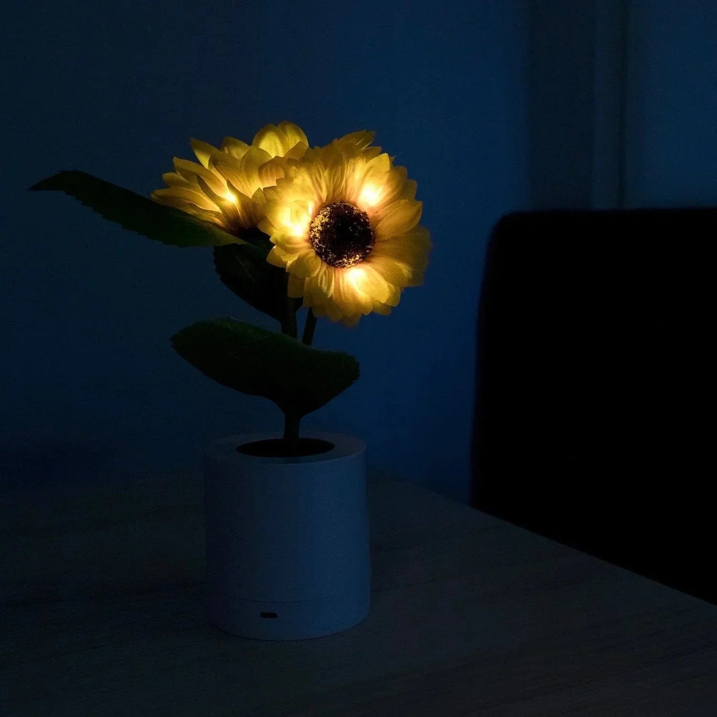 Zonnebloem Natlampe Børn med Dimbare LED Lys – Energivenlig og Hyggelig Belysning til Børneværelse-5