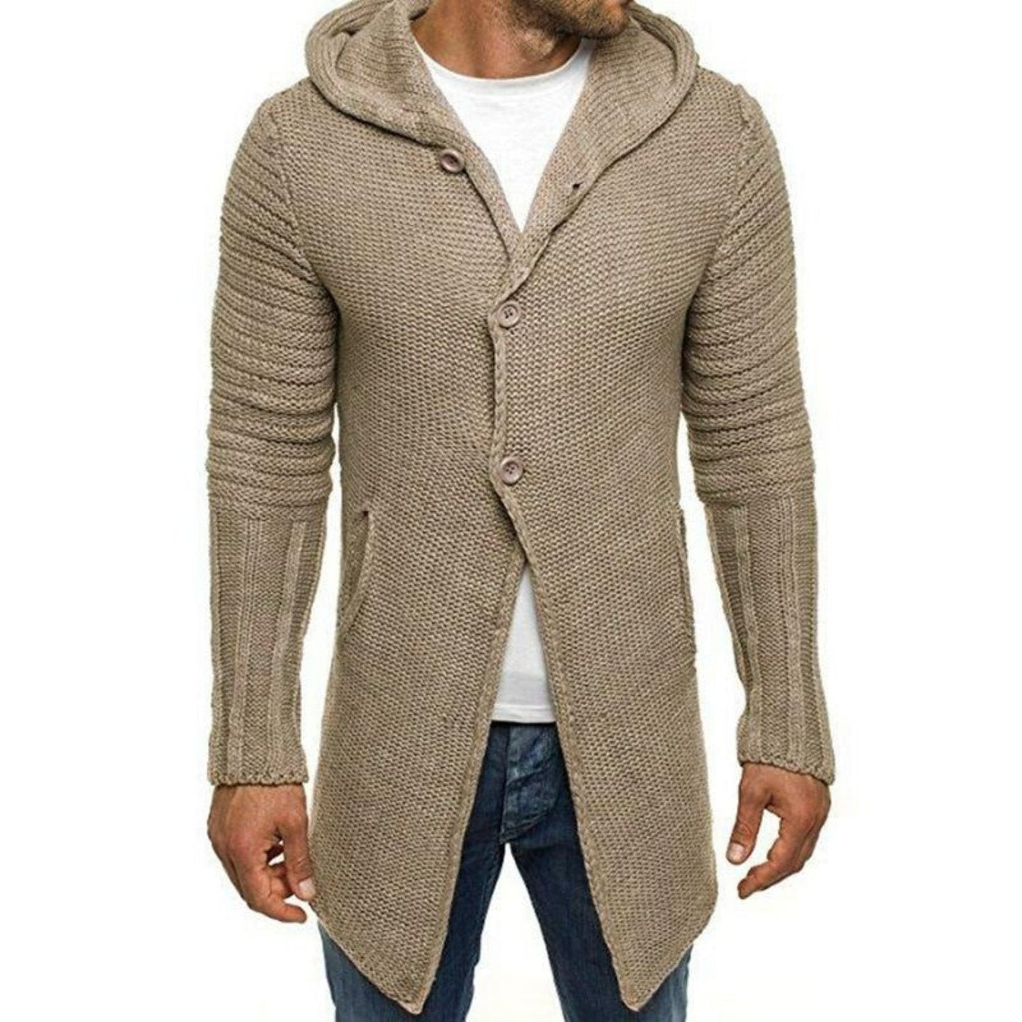 ComfyWear - Lang cardigan med hætte | Varme og komfort til kolde dage