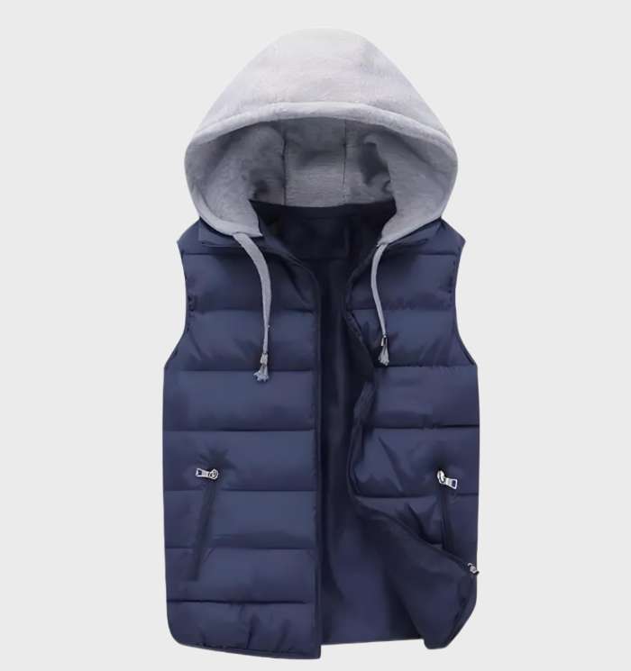 Stiluxe - Ærmeløs puffer-vest med hætte og lynlås | Stilfuld vest til ethvert outfit