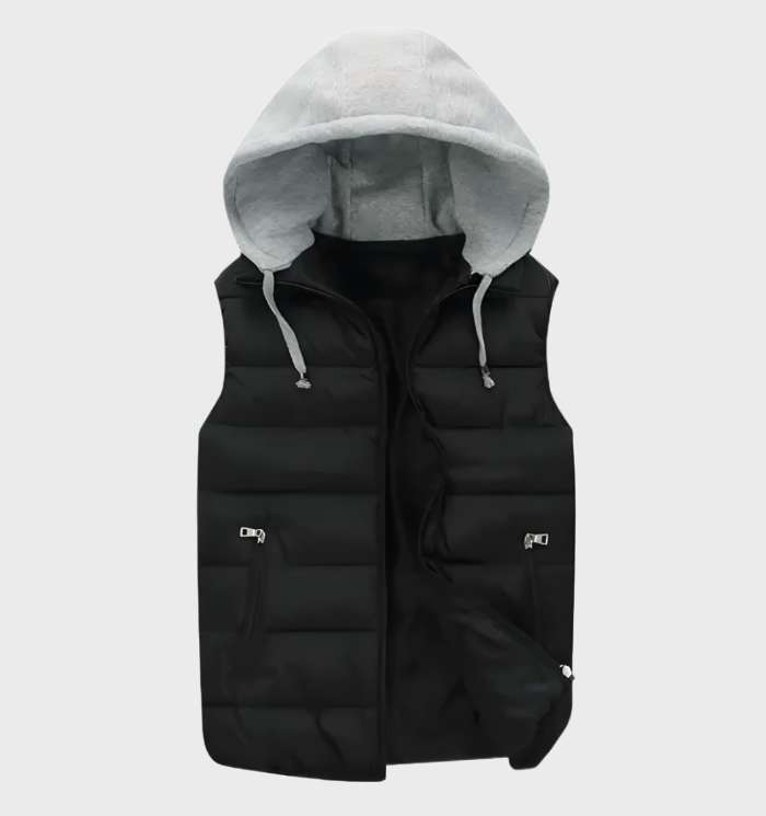 Stiluxe - Ærmeløs puffer-vest med hætte og lynlås | Stilfuld vest til ethvert outfit