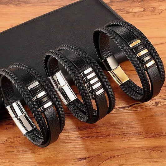 Darien - Stilfulde armbånd i ægte læder til mænd