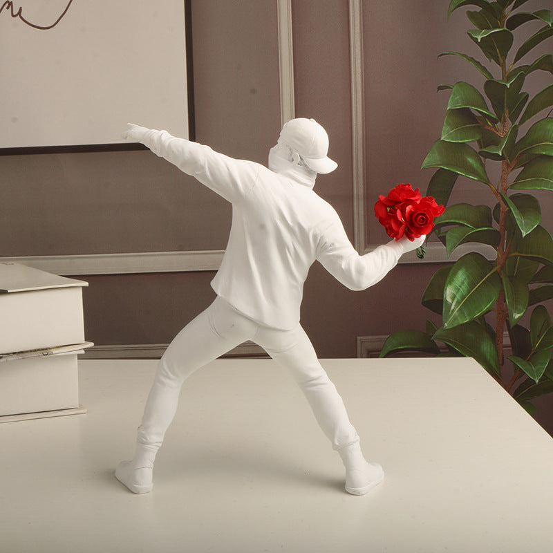 UrbanArt - Banksy flower rioters | Vægkunst til moderne æstetik