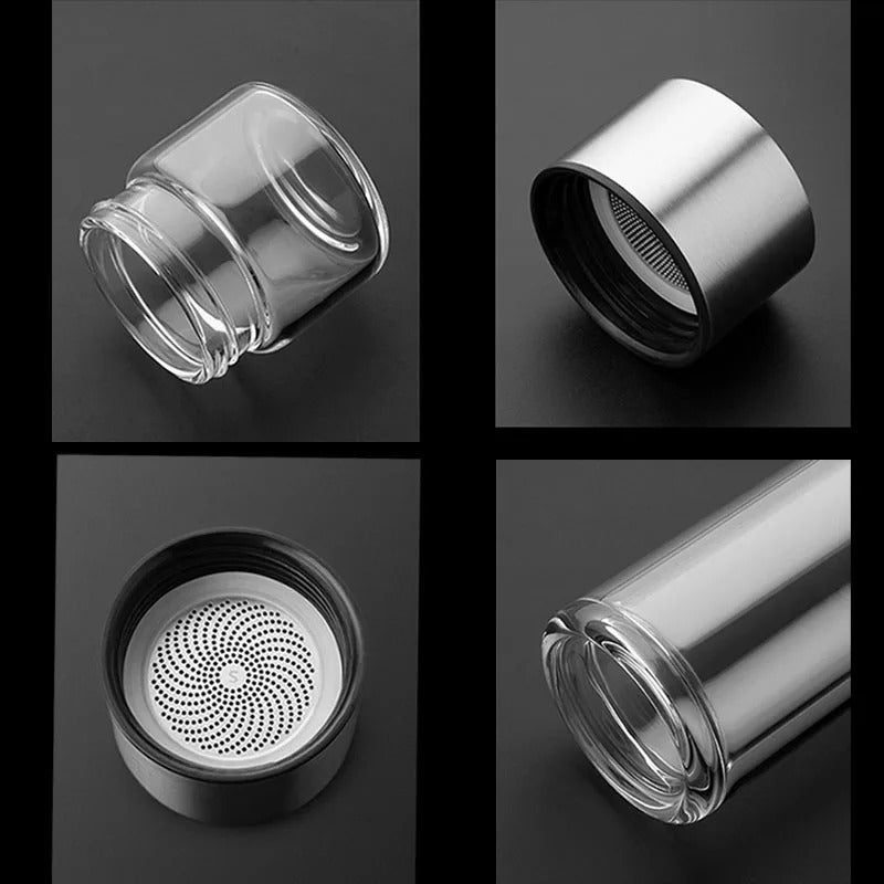 TeaFlex - Gennemsigtig bærbar varm termokande | Inlc. te-filter