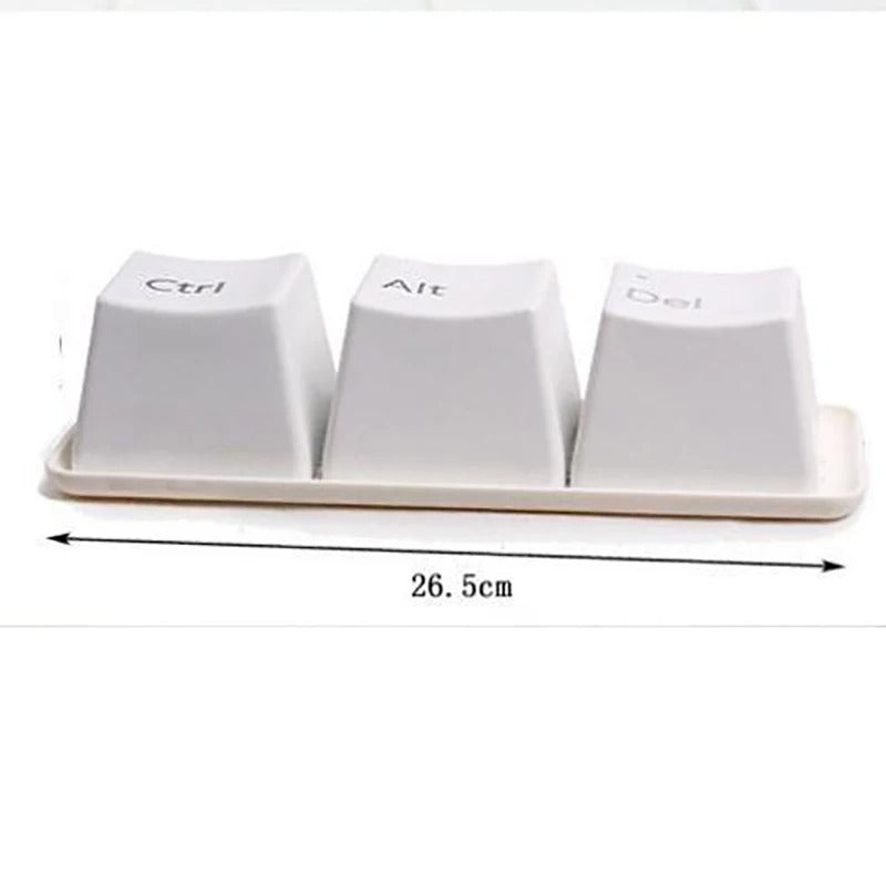 TechCups - 3-delt kreativt Ctrl-Alt-Del-tastatursæt med tekopper