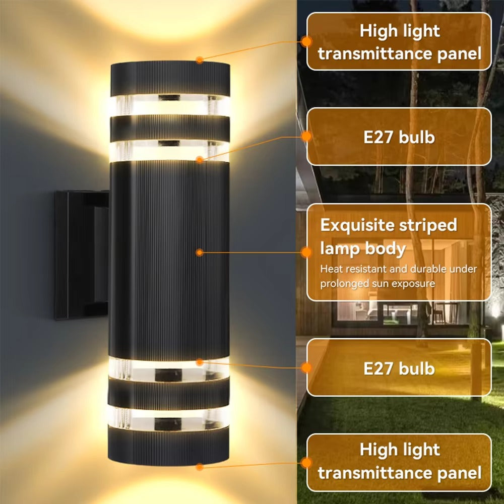 Vandtæt Udendørs Væglampe | E27 LED Kompatibel | Moderne Facade- & Havelys