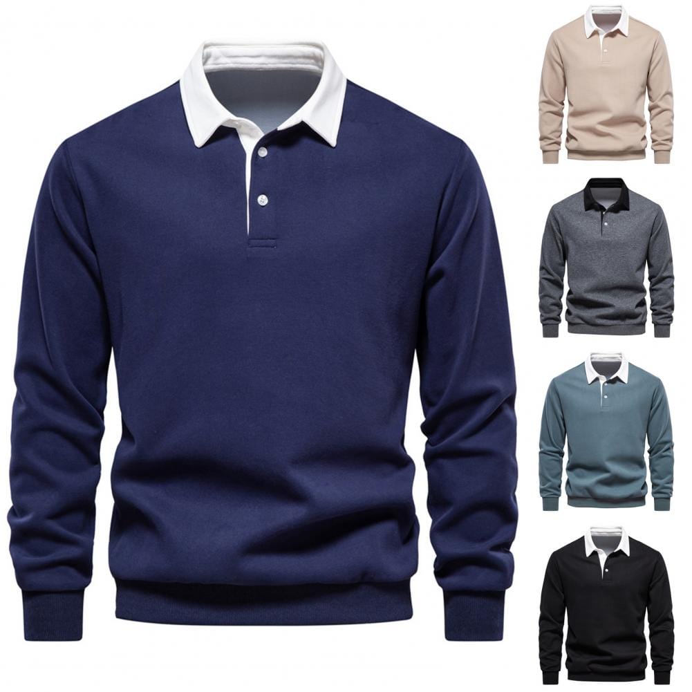 EleganzPlus - Casual sweatshirt med reversknapper | Stil og komfort kombineret