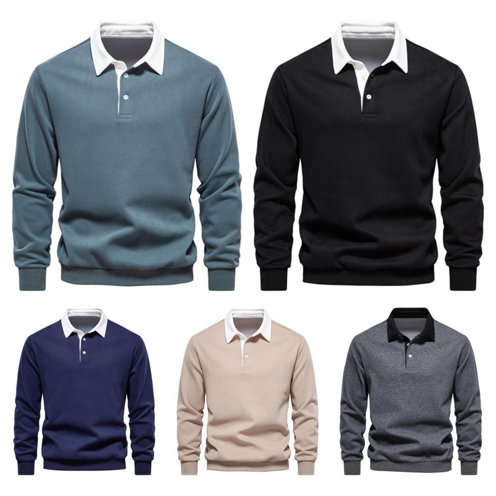 EleganzPlus - Casual sweatshirt med reversknapper | Stil og komfort kombineret