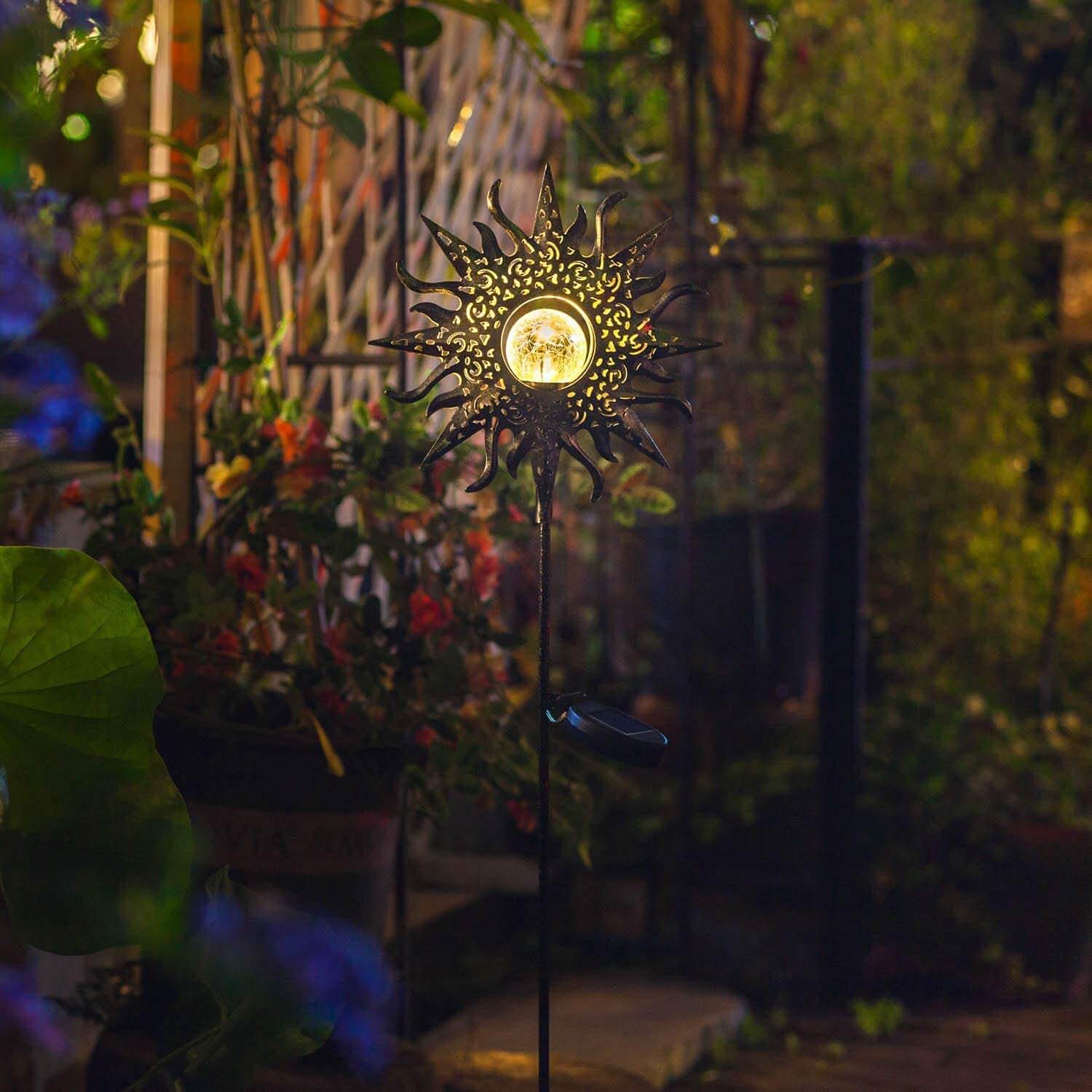 Retro Udendørs Solcellelampe med Kreativt Design – Farverig Havebelysning til Udendørs Belysning-6