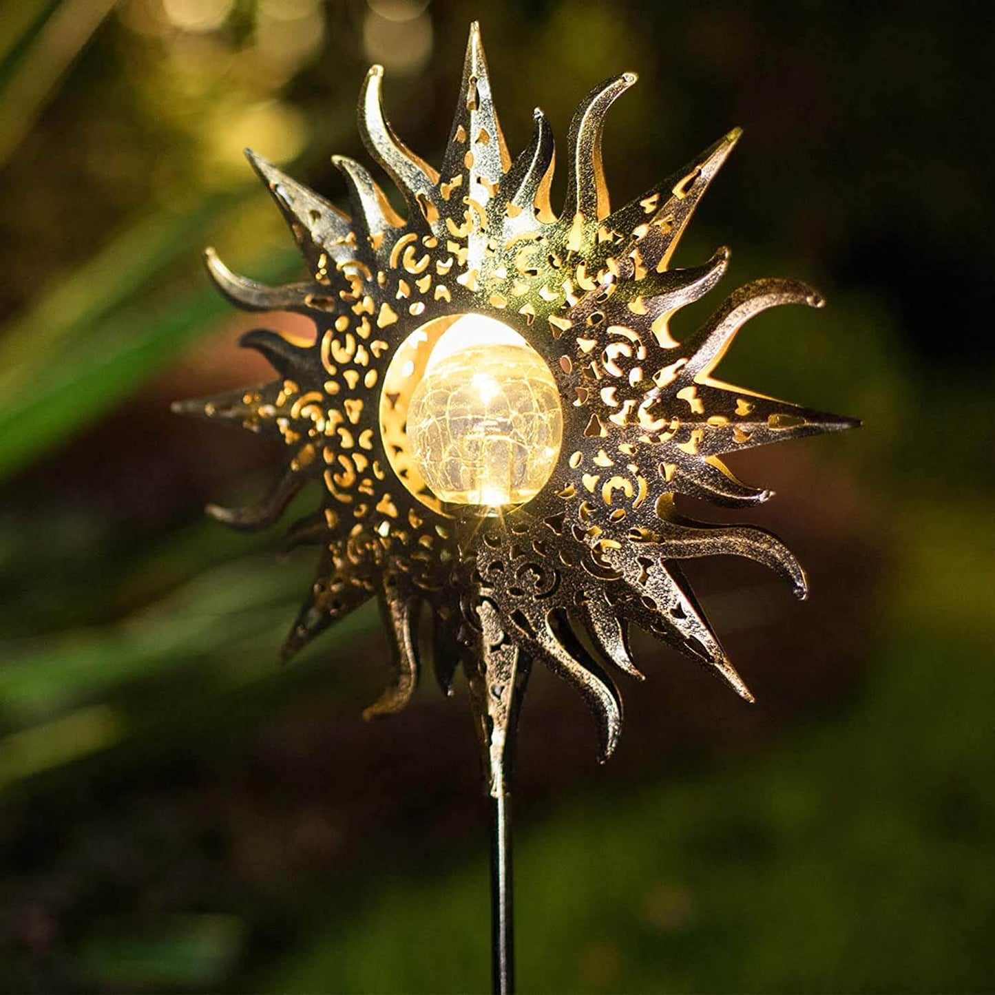 Retro Udendørs Solcellelampe med Kreativt Design – Farverig Havebelysning til Udendørs Belysning-3