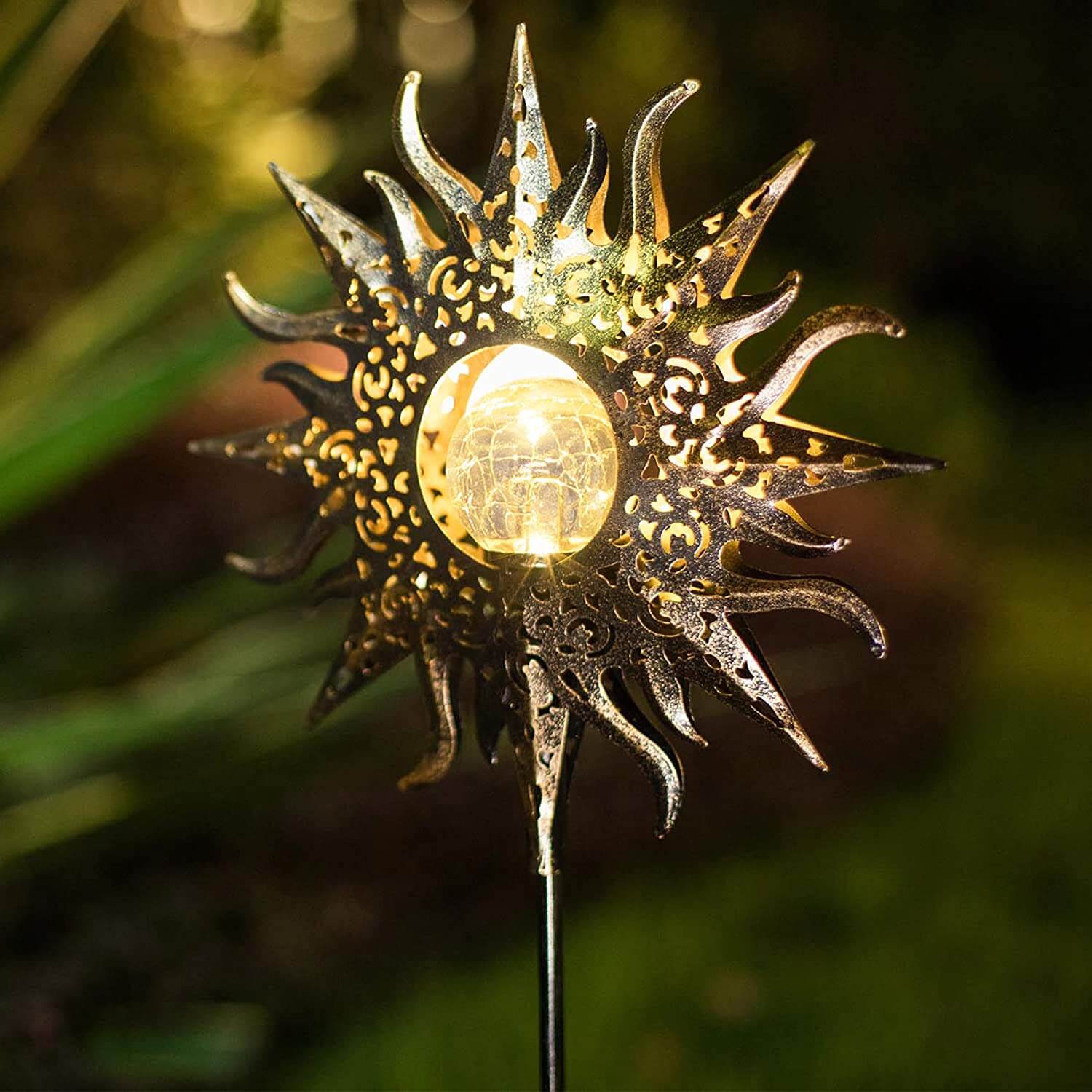 Retro Udendørs Solcellelampe med Kreativt Design – Farverig Havebelysning til Udendørs Belysning-3