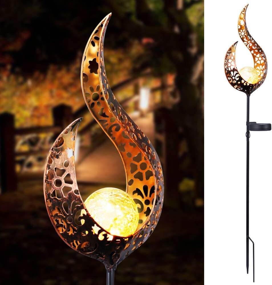 Variant image for Retro Udendørs Solcellelampe med Kreativt Design – Farverig Havebelysning til Udendørs Belysning-3