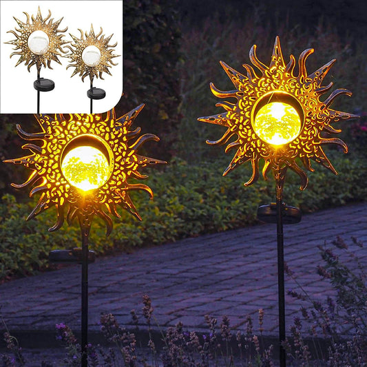 Retro Udendørs Solcellelampe med Kreativt Design – Farverig Havebelysning til Udendørs Belysning-1