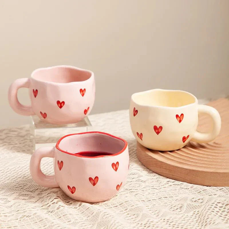 HerzMoment - Keramisk kaffekrus med hjertemotiv