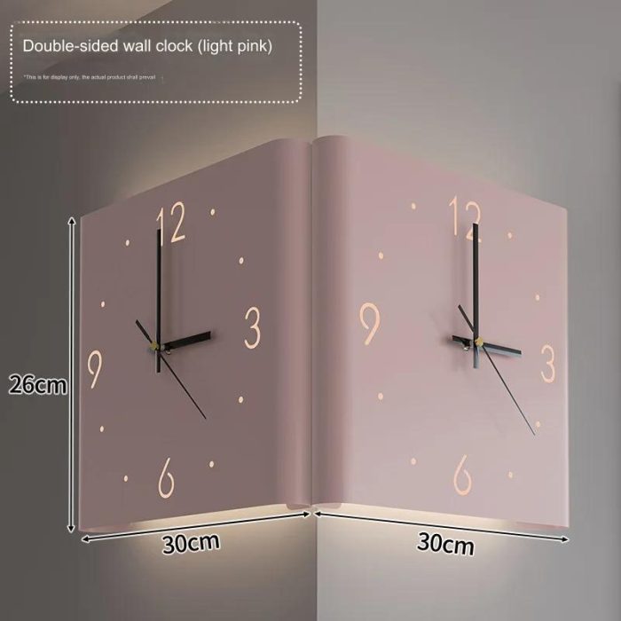 DuoTime - Elegant dobbeltsidet vægur med belysning