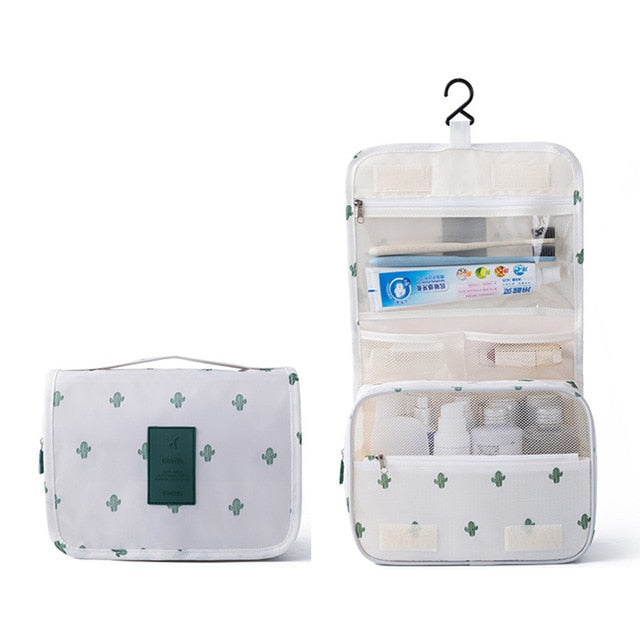 Vandafvisende Toilettas Organizer med Flere Opbevaringsrum og Praktisk Ophanghaak – Kompakt 18,5 x 24 cm-2