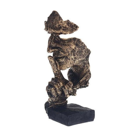 Abstrakt Guld Skulptur i Høj Kvalitet – Unik Indretning til Moderne og Klassiske Rum-1