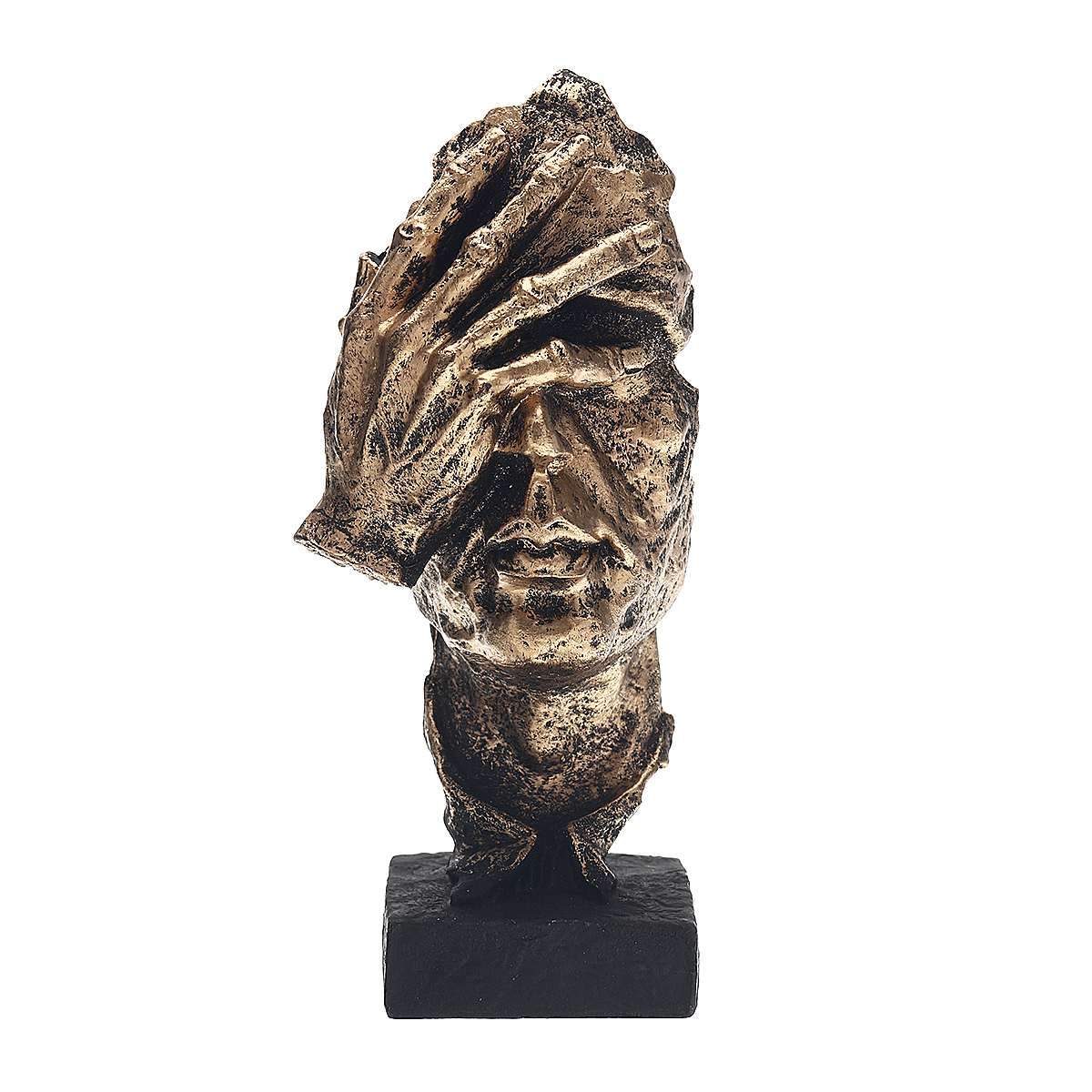 Abstrakt Guld Skulptur i Høj Kvalitet – Unik Indretning til Moderne og Klassiske Rum-3