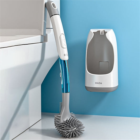 SaniClean - 2-i-1 sæbedispenser toiletbørste