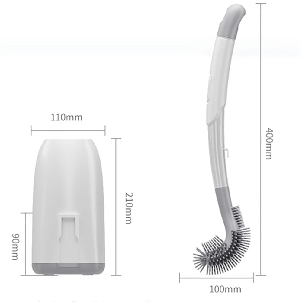 SaniClean - 2-i-1 sæbedispenser toiletbørste