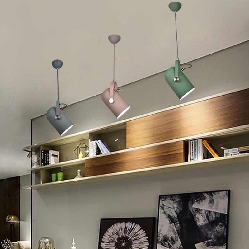 Moderne Nordic Hængelampe med Justerbar Vinkel og Minimalistisk Design – Aluminium i Mat Sort og Træfinish-2