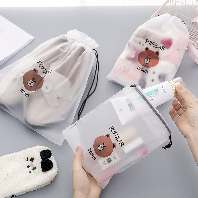 Transparent Organizer Deluxe – Sæt med 3 Opbevaringsposer til Makeup, Undertøj og Sko – Vandafvisende og Holdbart Design-3