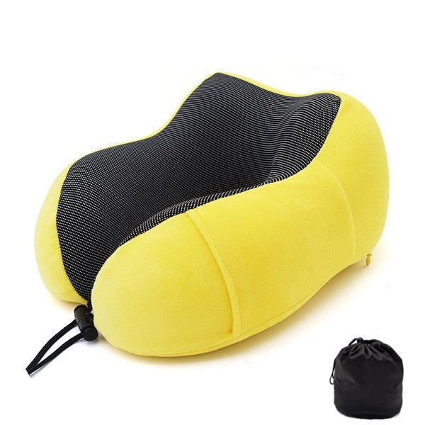Variant image for Ergonomisk Nekkussen i Blødt Fløjl med Opbevaringspose – Kompakt Rejsekomfort, 28 x 14 x 30 cm, Letvægt 0,5 kg-6