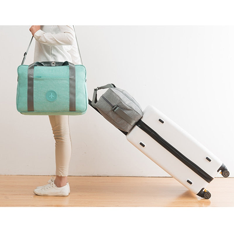 Multifunktionel Håndbagage Kuffert - Vandafvisende, Letvægts Design med Opbevaringslommer - 43x15x39 cm-5