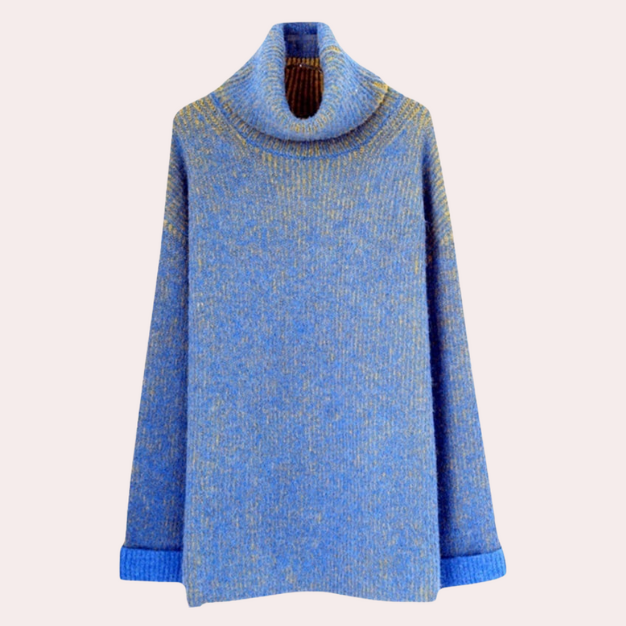 Cassia - Rullekrave-jumper i plus size til kvinder