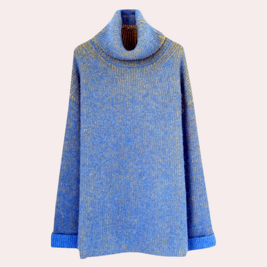 Cassia - Rullekrave-jumper i plus size til kvinder