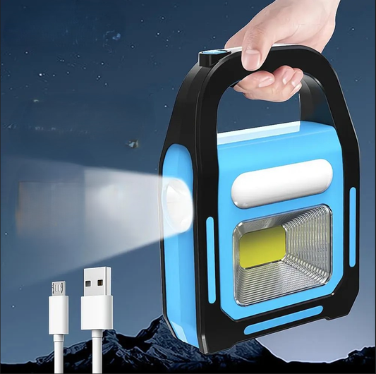 VoltLamp | Genopladelig USB-campinglygte - bærbart LED-lys og nødoplader til udendørs eventyr