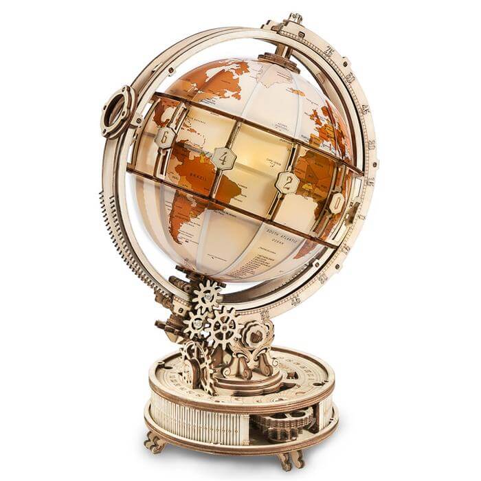 VintageGlow  - Globe Nightlight | Stilfuld belysning med et klassisk verdenskort