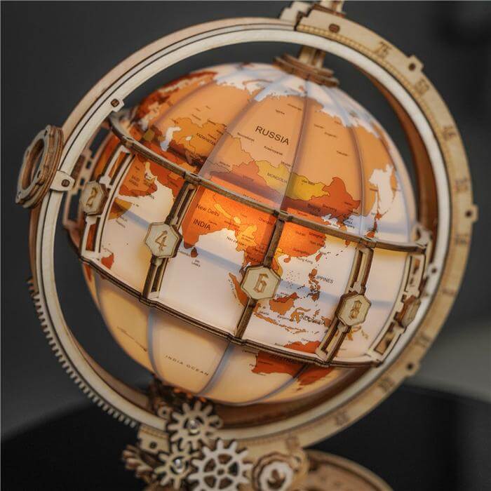 VintageGlow  - Globe Nightlight | Stilfuld belysning med et klassisk verdenskort