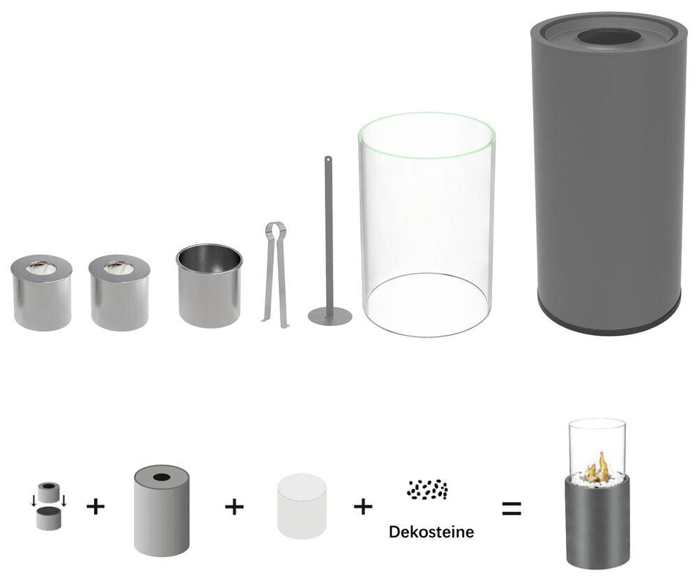 FlameLuxe - Fritstående bioethanolpejs
