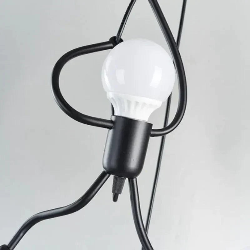 CeilingArt - Stick Man loftslampe - Kreativt LED-design, justerbart metallys