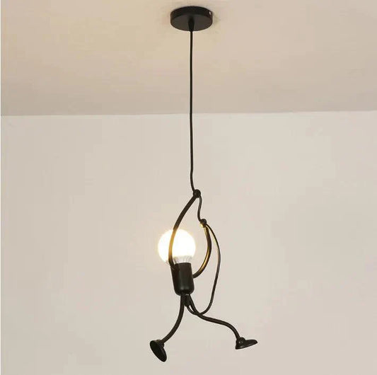 CeilingArt - Stick Man loftslampe - Kreativt LED-design, justerbart metallys