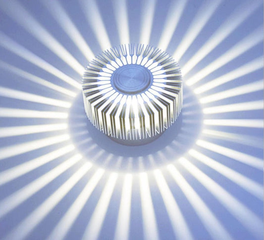 LumaRay - Sunburst Wall Lamp - Dekorativt stemningslys med solstråle-skyggeeffekt