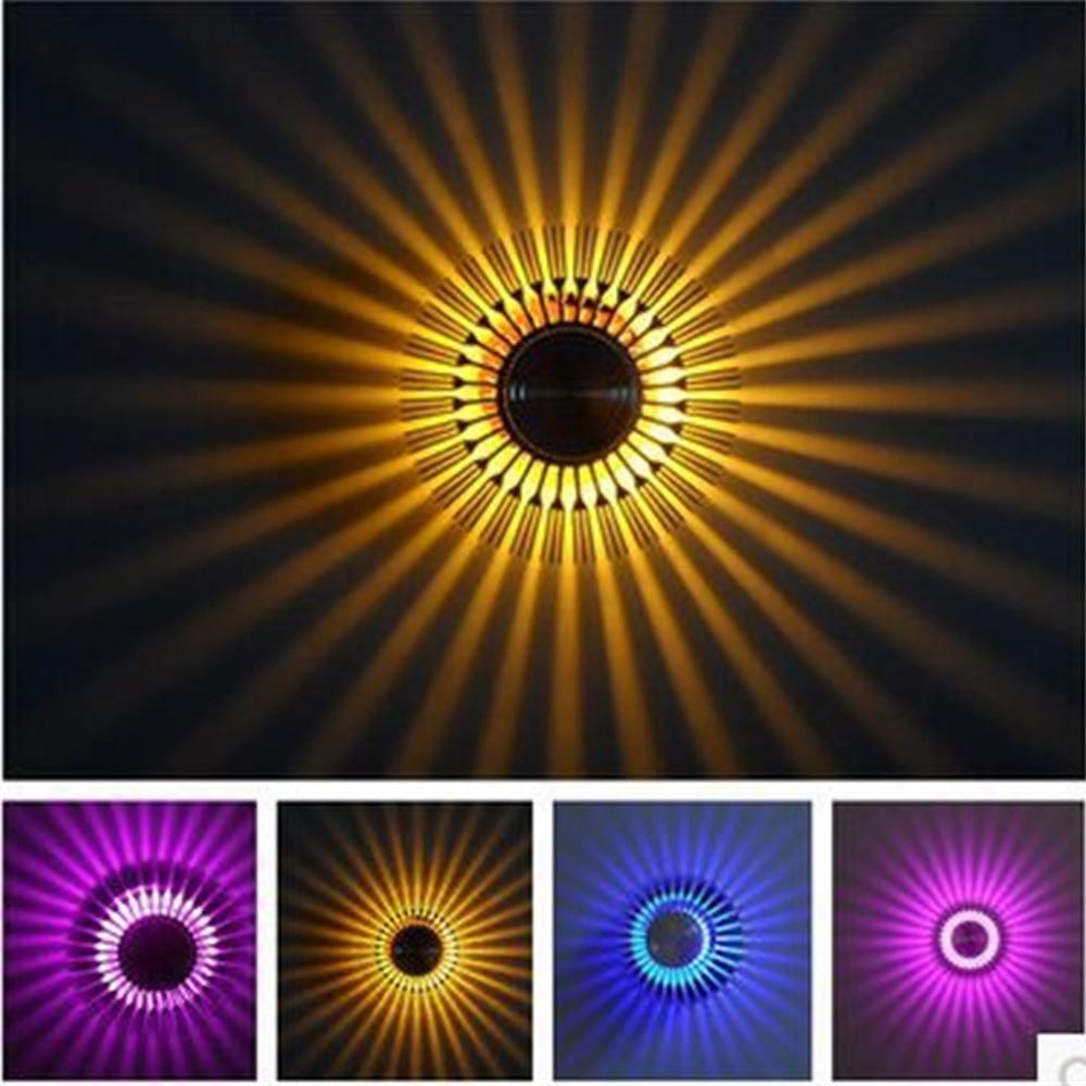 LumaRay - Sunburst Wall Lamp - Dekorativt stemningslys med solstråle-skyggeeffekt