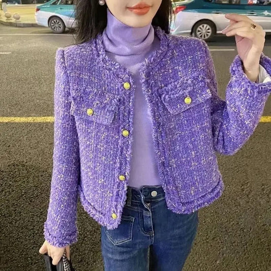 Purple - Fashion chunky pelsfrakke | Ultimativ komfort og iøjnefaldende stil