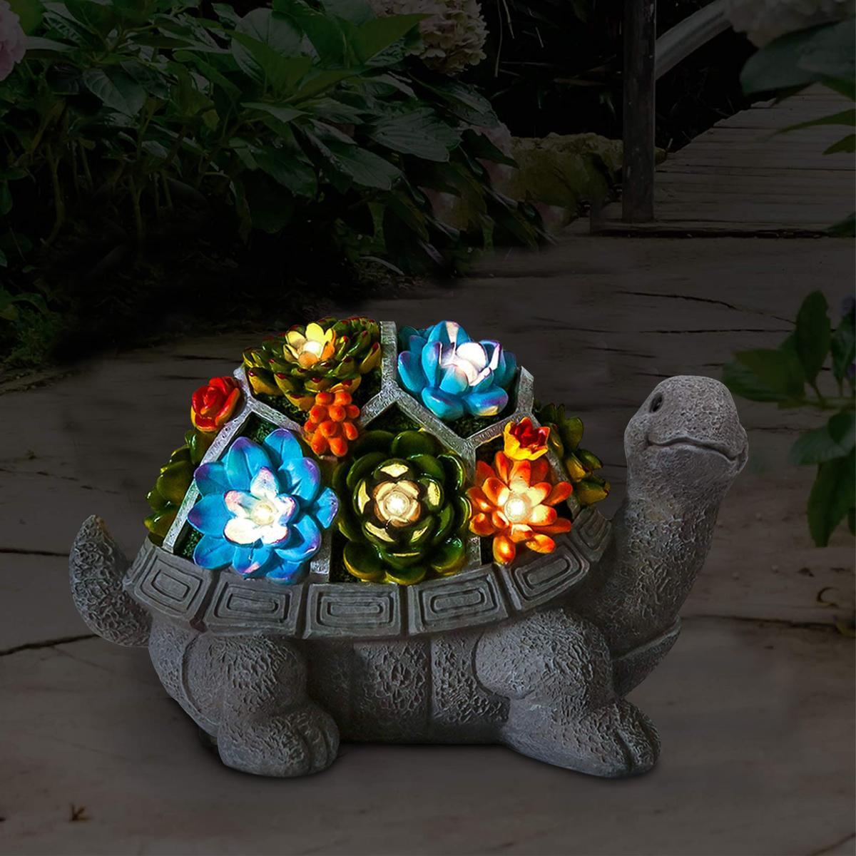 LumiTurtle - solcelledrevet skildpadde til magisk havebelysning