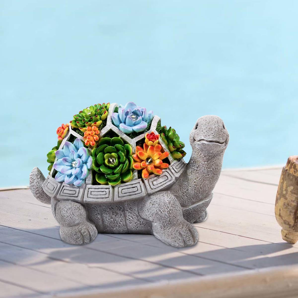 LumiTurtle - solcelledrevet skildpadde til magisk havebelysning