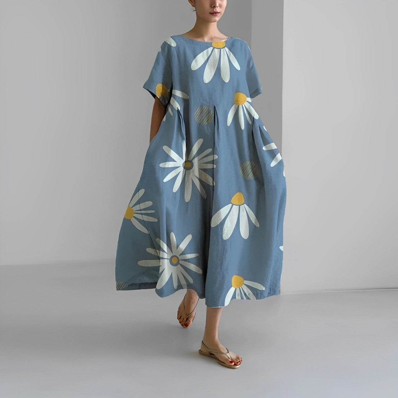 Aurelia - Boho Vid Blomstret Kjole