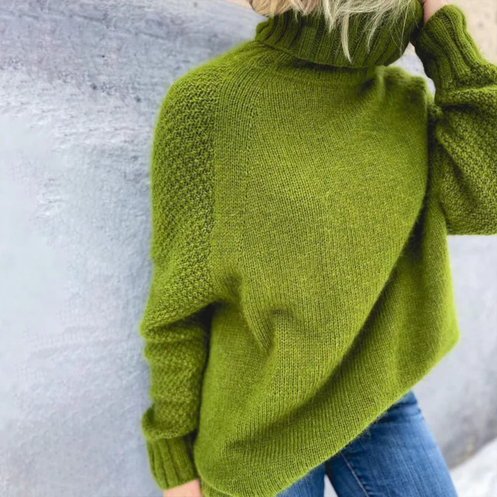 Gisella - Elegant og hyggelig oversize rullekravetrøje til kvinder